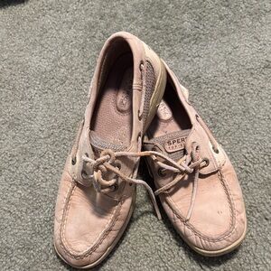 Sperry Boat Shoes tan slip on leather shoes
